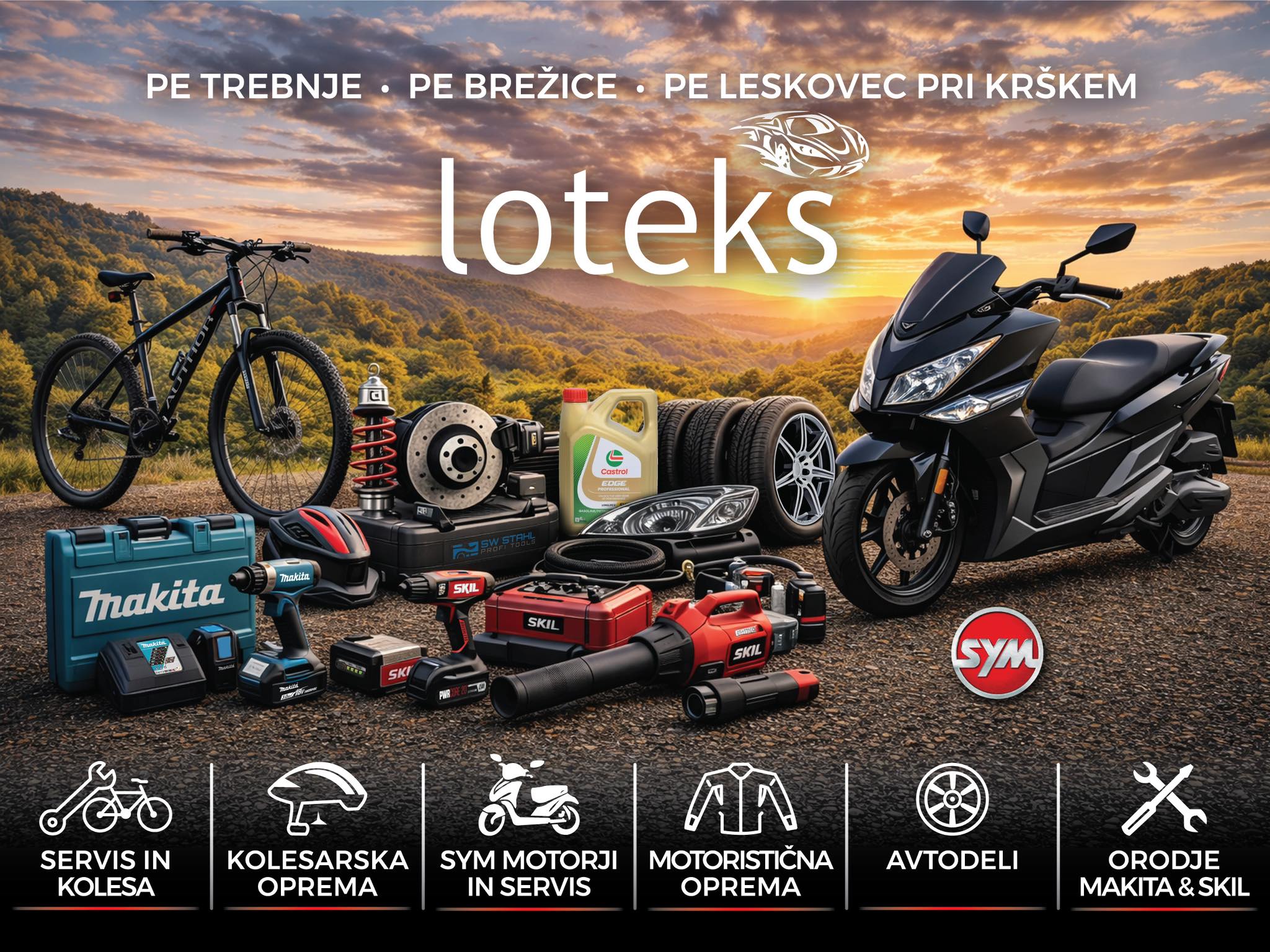 Vse, kar potrebujete – na enem mestu! Od koles in motorjev do vrhunskega orodja in…